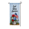 America Forever God Bless America Floral Watering Can Garden Banner Flag