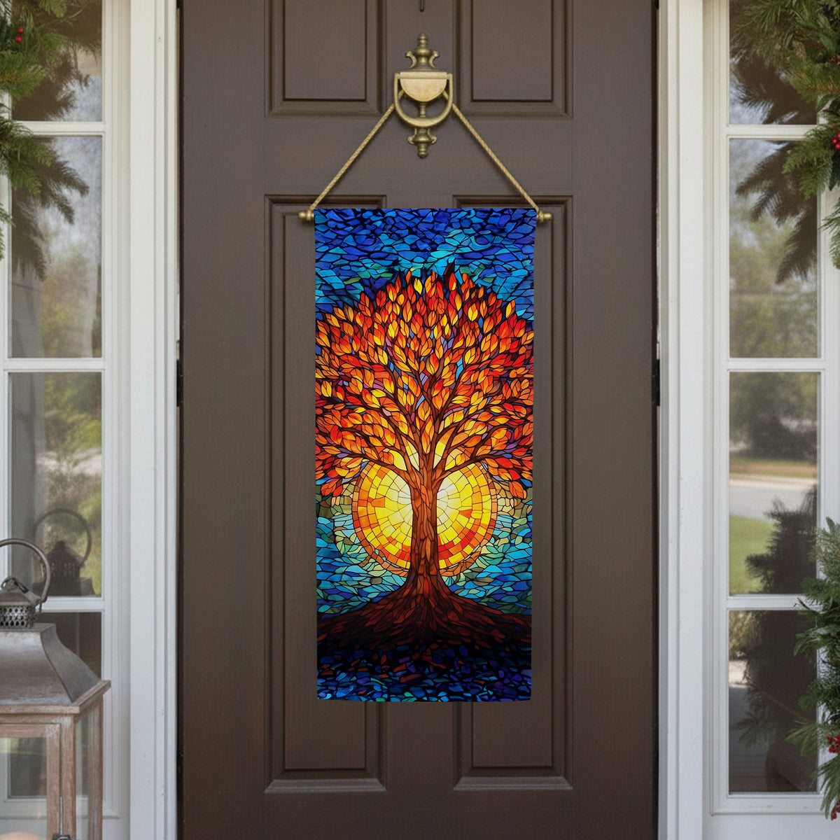 America Forever Autumn Tree Blaze Garden Banner Flag