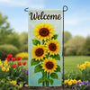 America Forever Welcome Sunflower Blooms Garden Banner Flag