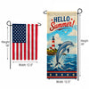 America Forever Hello Summer Dolphin Lighthouse Garden Banner Flag