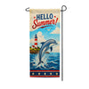 America Forever Hello Summer Dolphin Lighthouse Garden Banner Flag