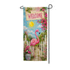 America Forever Welcome Flamingo Summer Vibes Garden Banner Flag
