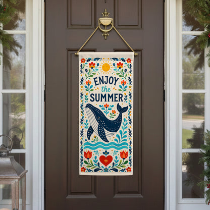 America Forever Summer Whale Folk Art Garden Banner Flag