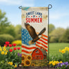 America Forever Sweet Land of Summer Patriotic Eagle Garden Banner Flag