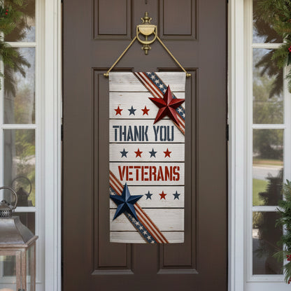 America Forever Thank You Veterans Garden Banner Flag