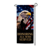 Honoring All Who Served Patriotic Eagle Garden Banner Flag