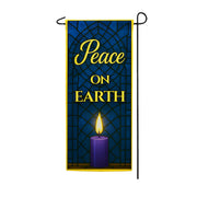 America ForeverPeace on Earth Stained Glass Garden Banner Flag