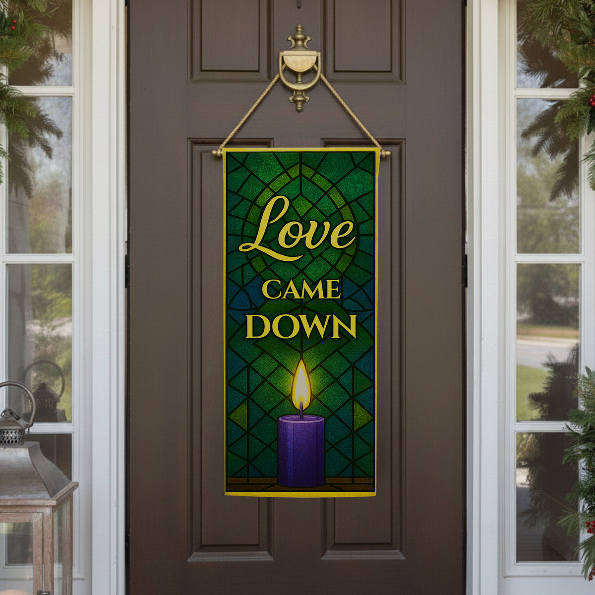 America Forever Love Came Down Stained Glass Garden Banner Flag