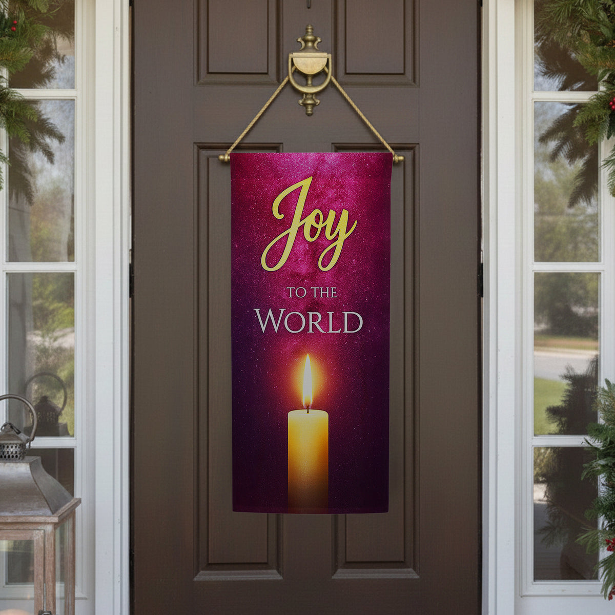 America ForeverJoy to the World Candlelight Garden Banner Flag