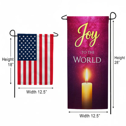 America ForeverJoy to the World Candlelight Garden Banner Flag