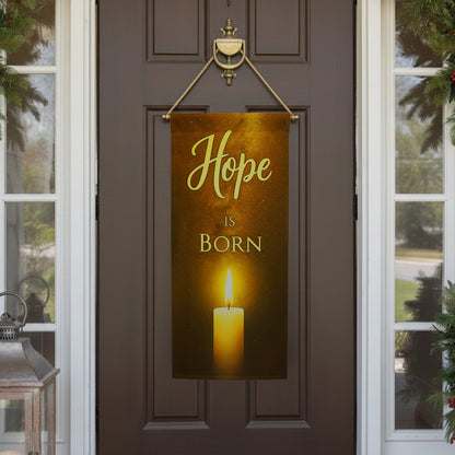 America Forever Hope is Born Golden Candlelight Garden Banner Flag