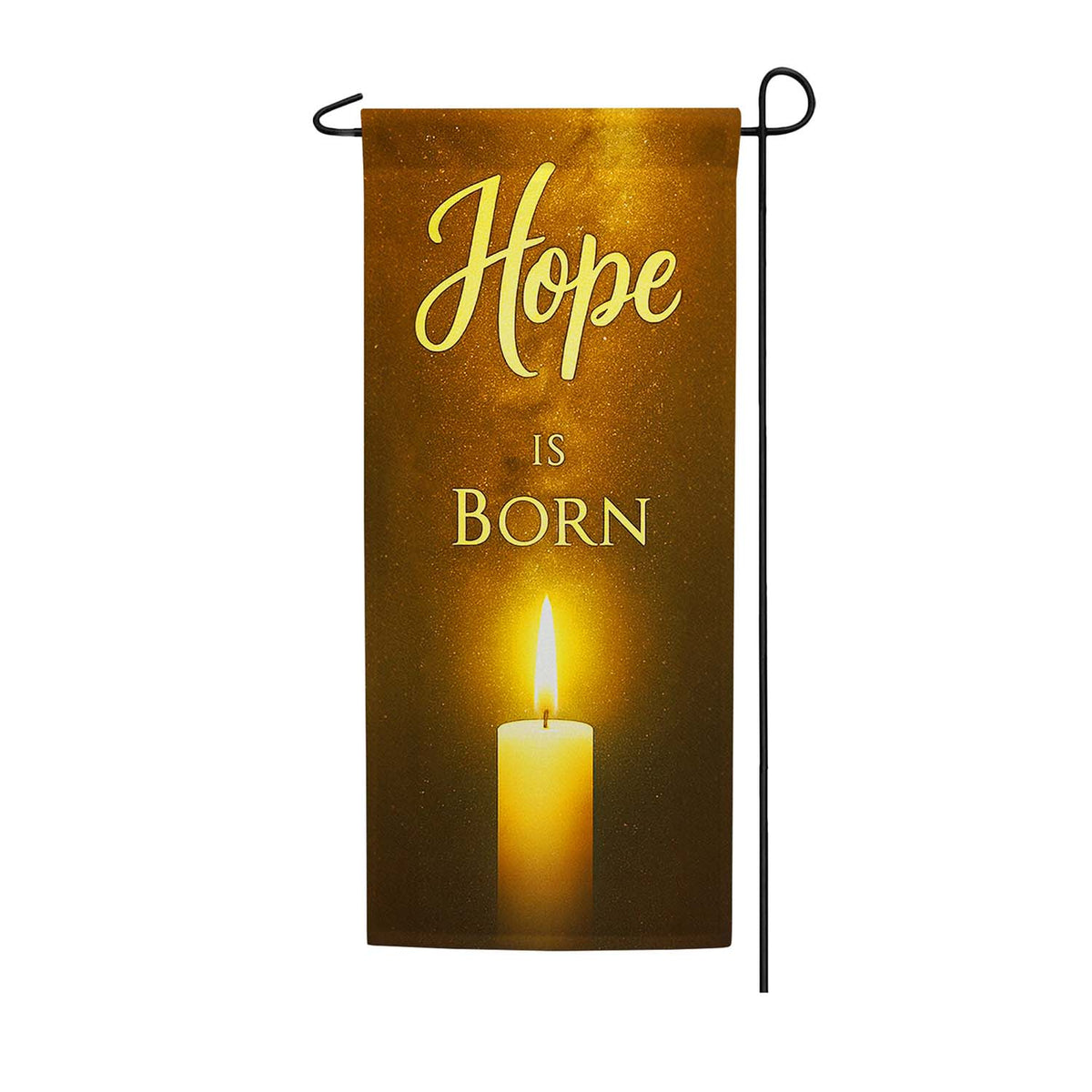 America Forever Hope is Born Golden Candlelight Garden Banner Flag