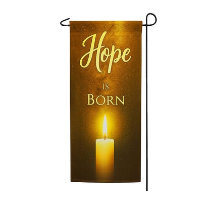 America Forever Hope is Born Golden Candlelight Garden Banner Flag