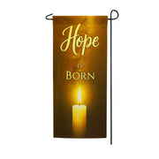 America Forever Hope is Born Golden Candlelight Garden Banner Flag
