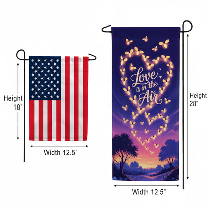 America Forever Love is in the Air Fireflies Garden Banner Flag
