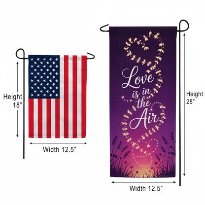 America ForeverLove is in the Air Wildflowers Garden Banner Flag