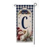 America Forever Winter Snowman Monogram Banner Flag