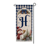 America Forever Winter Snowman Monogram Banner Flag