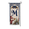 America Forever Winter Snowman Monogram Banner Flag