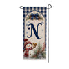 America Forever Winter Snowman Monogram Banner Flag