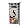 America Forever Winter Snowman Monogram Banner Flag