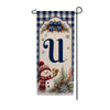 America Forever Winter Snowman Monogram Banner Flag