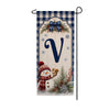 America Forever Winter Snowman Monogram Banner Flag
