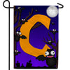 Crazy Bat Party Monogram Garden Flag