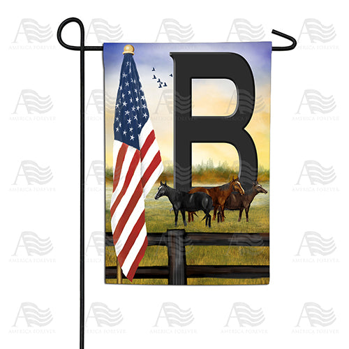 America Forever American Country Sunrise Monogram Garden Flag