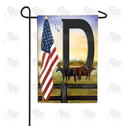 America Forever American Country Sunrise Monogram Garden Flag