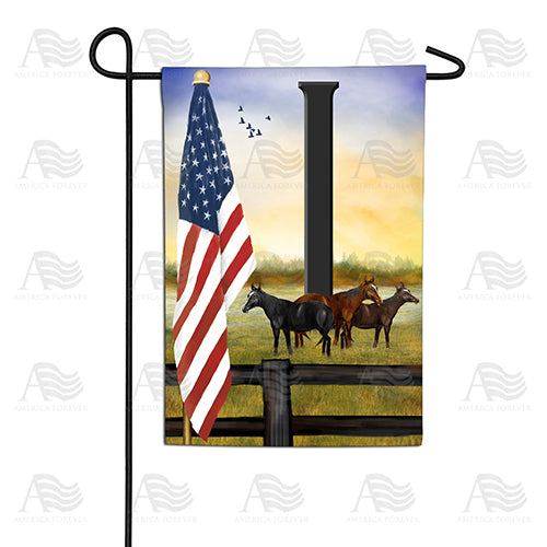 America Forever American Country Sunrise Monogram Garden Flag