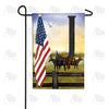 America Forever American Country Sunrise Monogram Garden Flag
