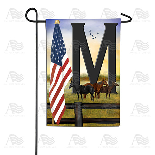 America Forever American Country Sunrise Monogram Garden Flag