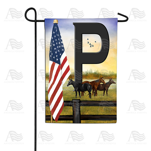 America Forever American Country Sunrise Monogram Garden Flag