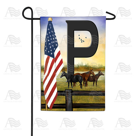 America Forever American Country Sunrise Monogram Garden Flag