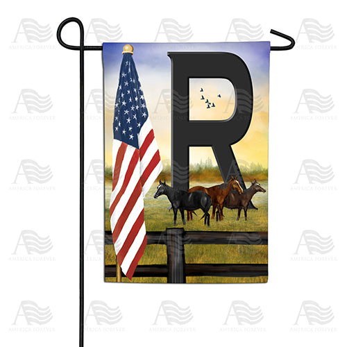 America Forever American Country Sunrise Monogram Garden Flag