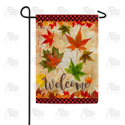 America Forever Fall Leaves Welcome Autumn Garden Flag