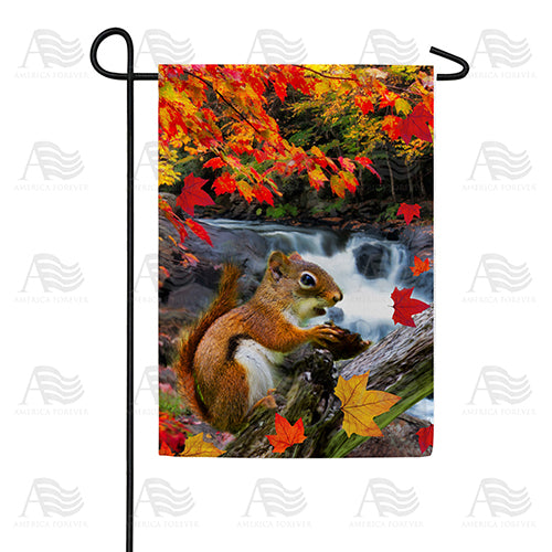 America Forever Squirrel At Waterfall Garden Flag