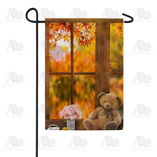 America Forever Relaxing Fall Day Garden Flag