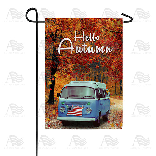 America Forever Autumn Drive Garden Flag