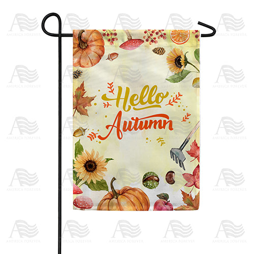America Forever Hello Autumn Garden Flag