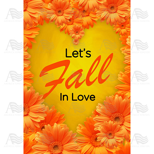 America Forever Let's Fall in Love Garden Flag