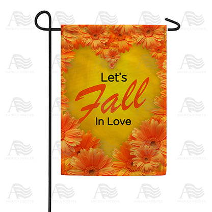America Forever Let's Fall in Love Garden Flag