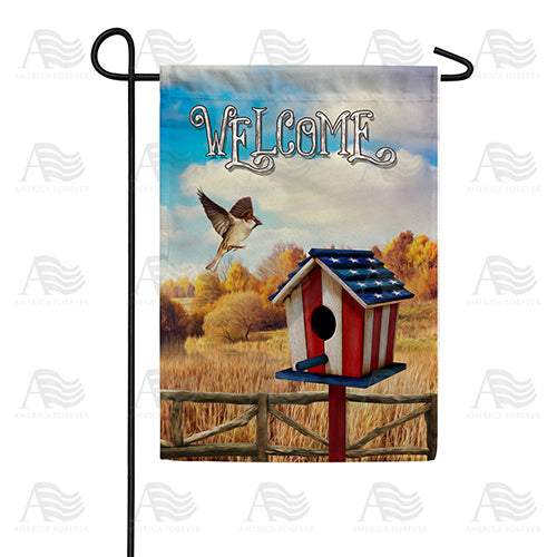 America Forever Flight To Patriotic Birdhouse Garden Flag