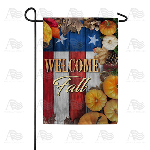 America Forever Stars And Stripes Fall Welcome Garden Flag