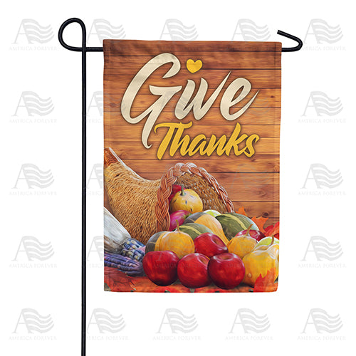 America Forever Horn Of Plenty Thanksgiving Garden Flag
