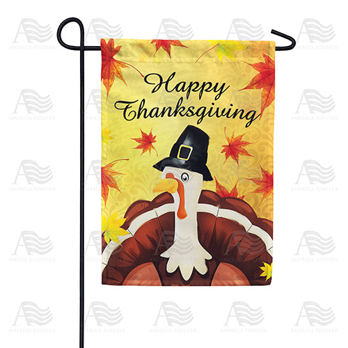 America Forever Pilgrim Turkey Thanksgiving Garden Flag