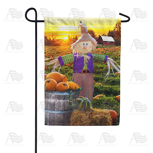 America Forever Smiling Scarecrow Garden Flag