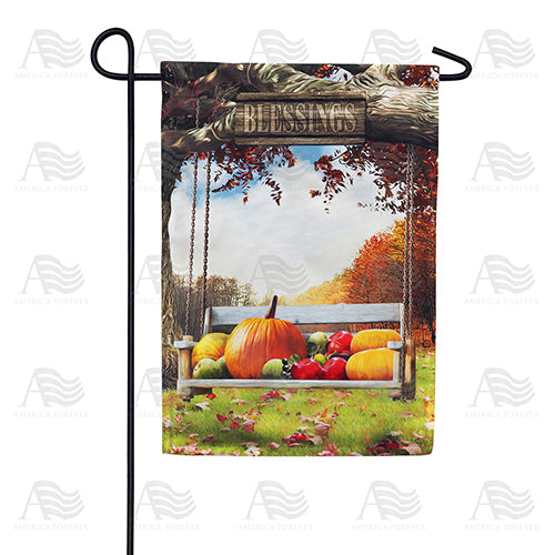 America Forever Harvest Blessings Swing Garden Flag