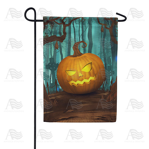 America Forever Eerie Jack O'Lantern Garden Flag